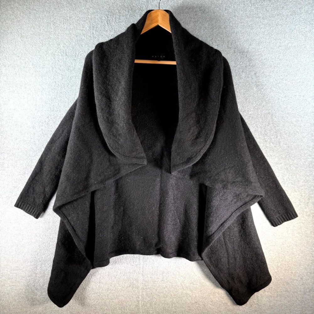 Hatch Maternity Size 0 XS Airplane Cardigan Sweater Women Black‎ Cashmere